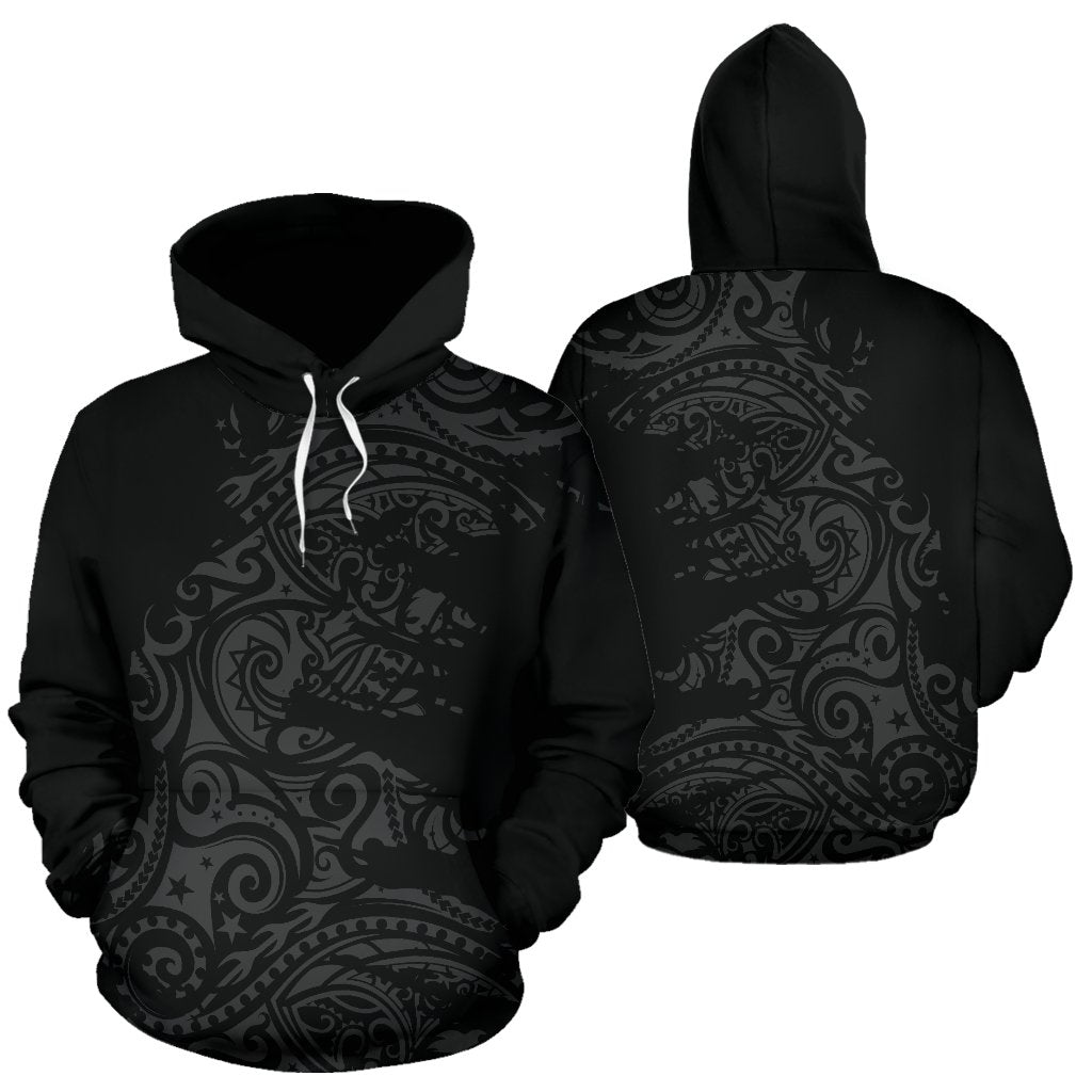 Hoodie Polynesian Tattoo Grey Unisex Grey - Polynesian Pride