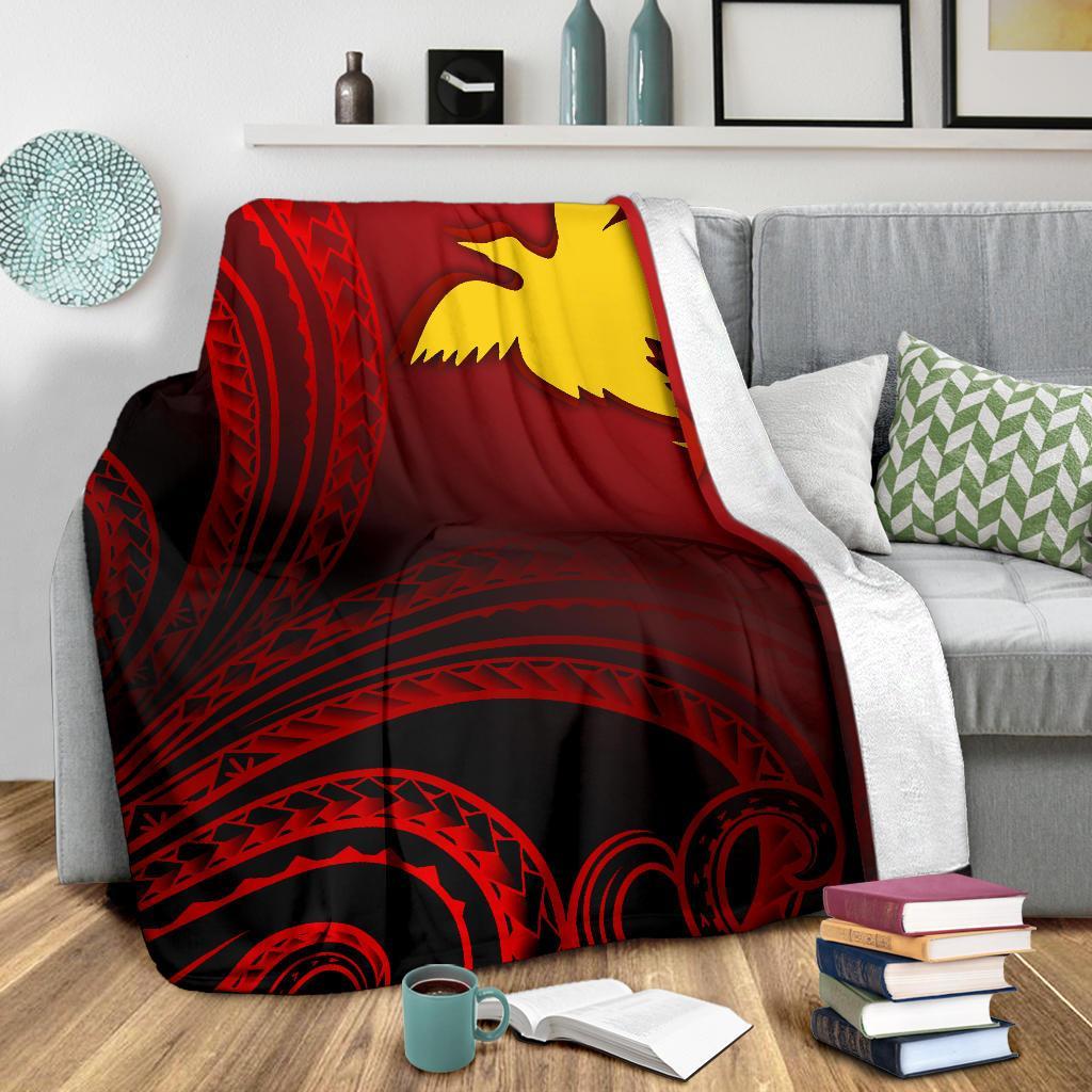 Papua New Guinea Premium Blanket - Raggiana Bird of Paradise Polynesian Patterns - Polynesian Pride