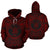 Niue ll Over Hoodie Niue Coat of rms Polynesian Red Black - Polynesian Pride