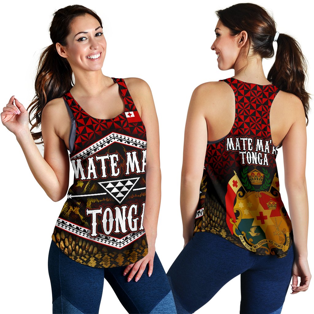 Mate Ma'a Tonga Women's Racerback Tank - Polynesian Pride