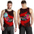 Guam Men's Tank Top - Polynesian Hook And Hibiscus (Red) - Polynesian Pride