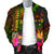 Fiji Polynesian Personalised Men's Bomber Jacket - Hibiscus and Banana Leaves - Polynesian Pride