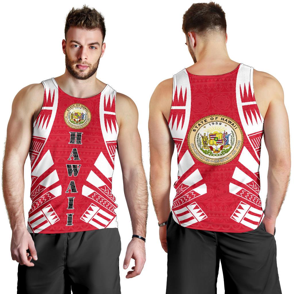 Hawaii Men Tank Top - Polynesian Tattoo Flag - Polynesian Pride