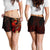 Hawaii Polynesian Women's Short - Plumeria Flowers And Waves Women Red - Polynesian Pride