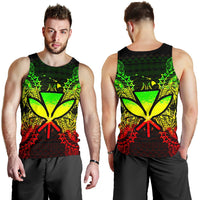 Hawaii Polynesian Men Tank Top Map Reggae - Polynesian Pride