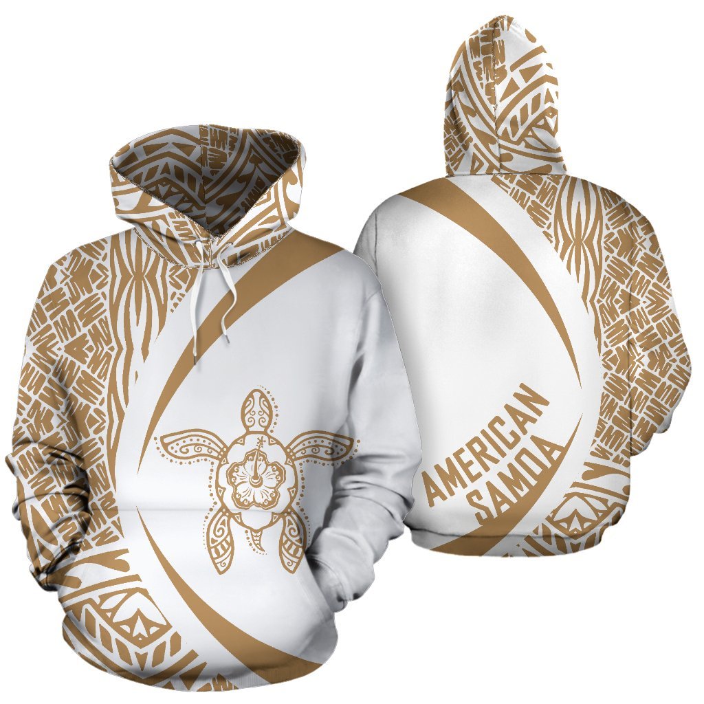 American Samoa Turtle Polynesian Hoodie Circle Style 05 Unisex Art - Polynesian Pride