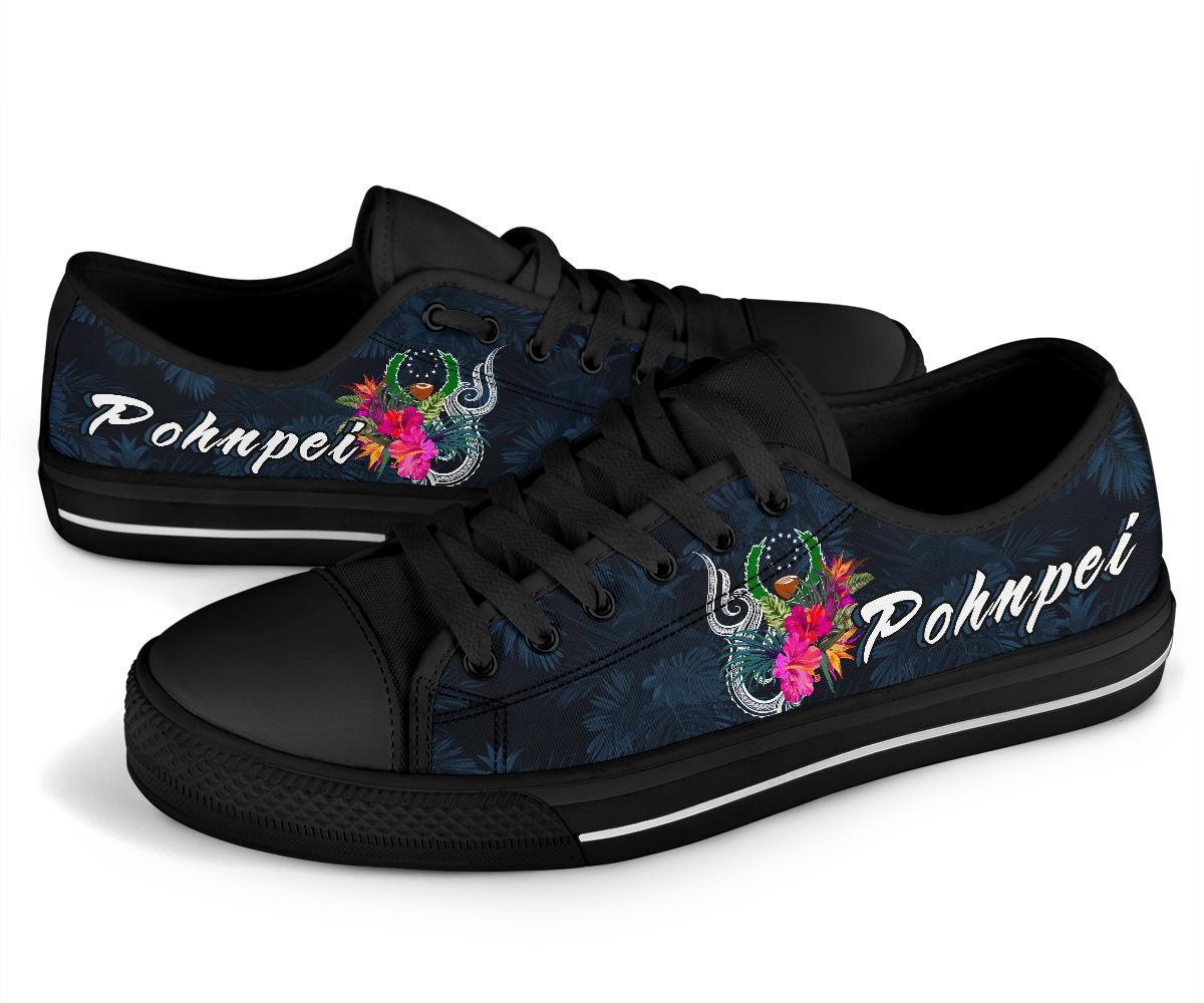 Pohnpei Micronesia Low Top Shoe - Tropical Flower - Polynesian Pride