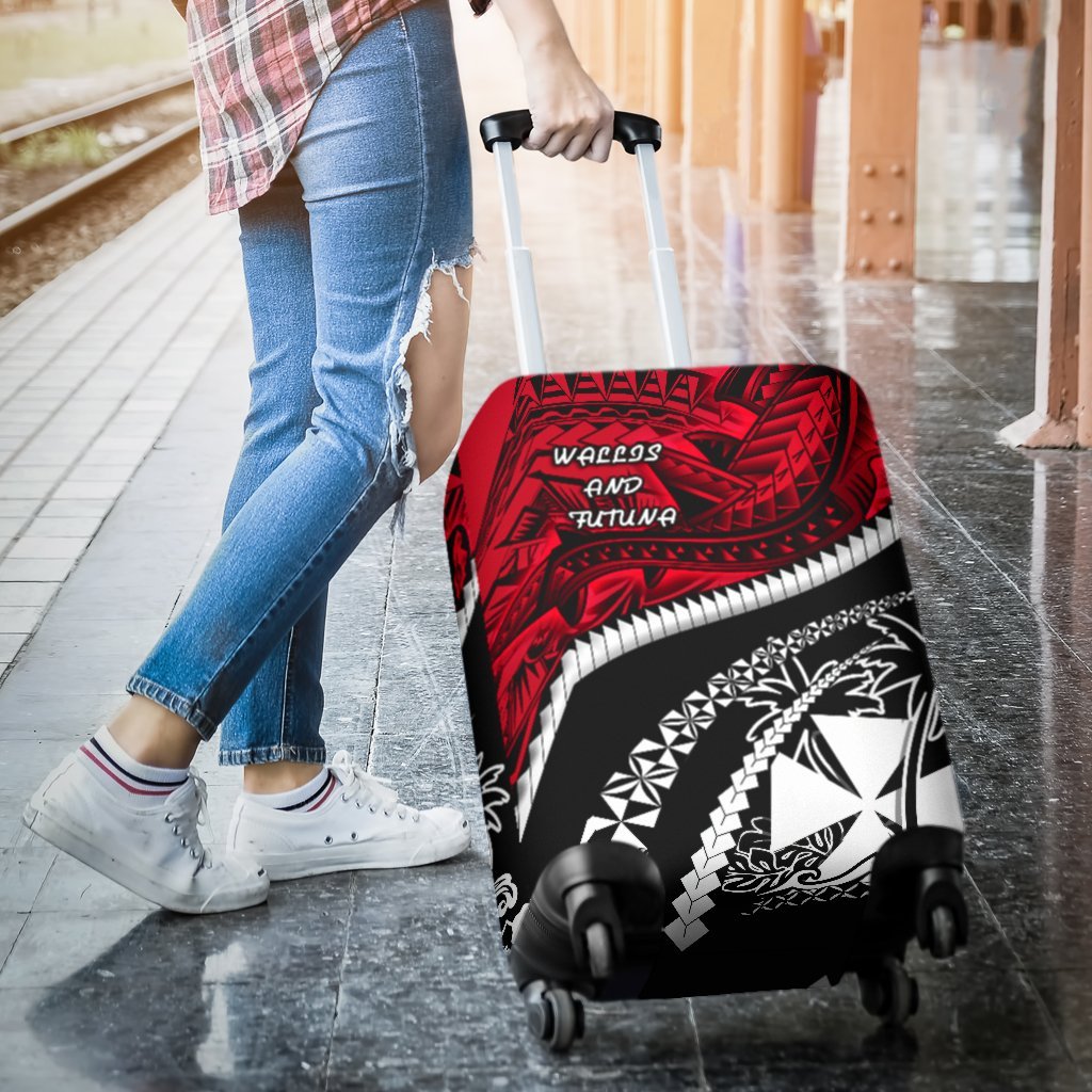 Wallis and Futuna Tapa Luggage Covers Polynesian Shark Tattoo - Polynesian Pride