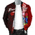 Cook Islands Polynesian Custom Personalised Men's Bomber Jacket - Coat Of Arm With Hibiscus - Polynesian Pride