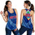 Guam Women's Racerback Tank - Che'lu Polynesian Patterns Sport Style Blue - Polynesian Pride