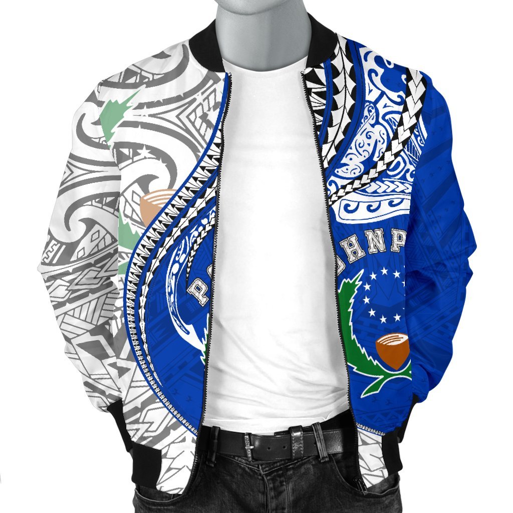 Pohnpei Men's Bomber Jacket Kanaloa Tatau - Polynesian Pride