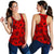 Polynesian Turtle Palm And Sea Pebbles Red Women's Racerback Tank Top - Polynesian Pride