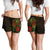 American Samoa Polynesian Shorts (Women) - Reggae Turtle Manta Ray Women RED - Polynesian Pride