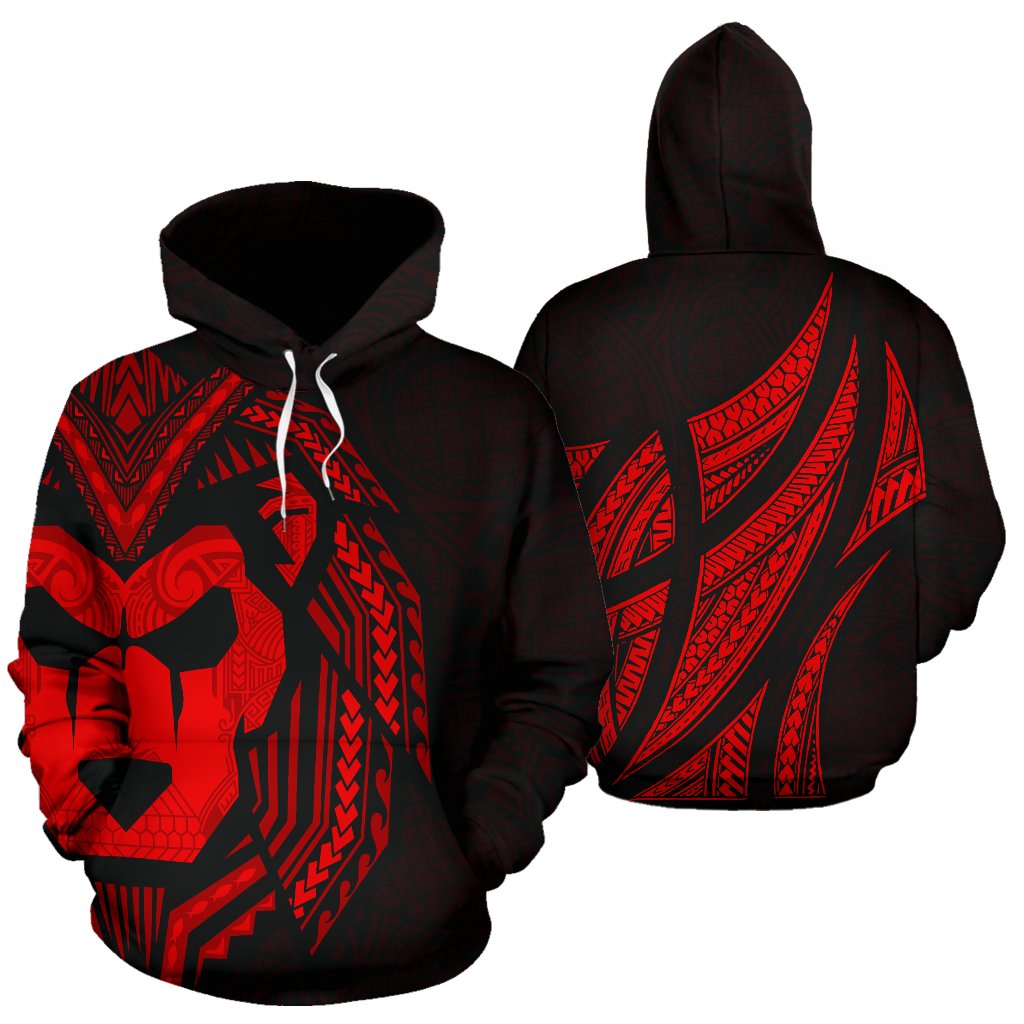 Sua Lions Pride Polynesian Warrior Hoodie Red Color Unisex Red - Polynesian Pride