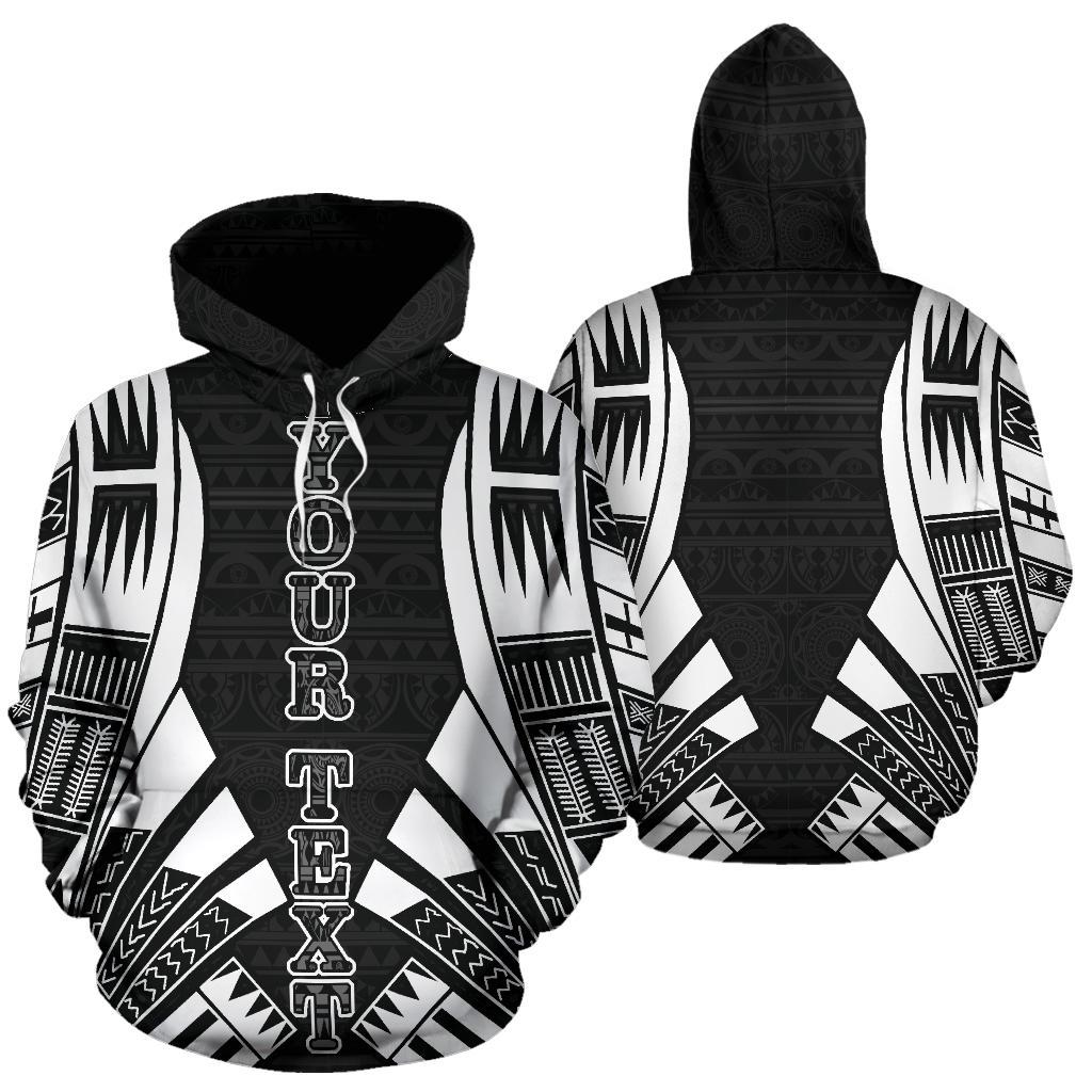 Poly All Over Custom Hoodie Polynesian Tattoo Black Style Black - Polynesian Pride