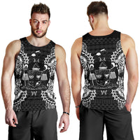Fiji Polynesian Men Tank Top Map Black - Polynesian Pride