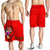 Fiji Polynesian Custom Personalised Men's Shorts - Floral With Seal Red Red - Polynesian Pride