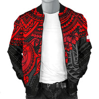 Tahiti Polynesian Bomber Jacket (Men) - Red Turtle - Polynesian Pride