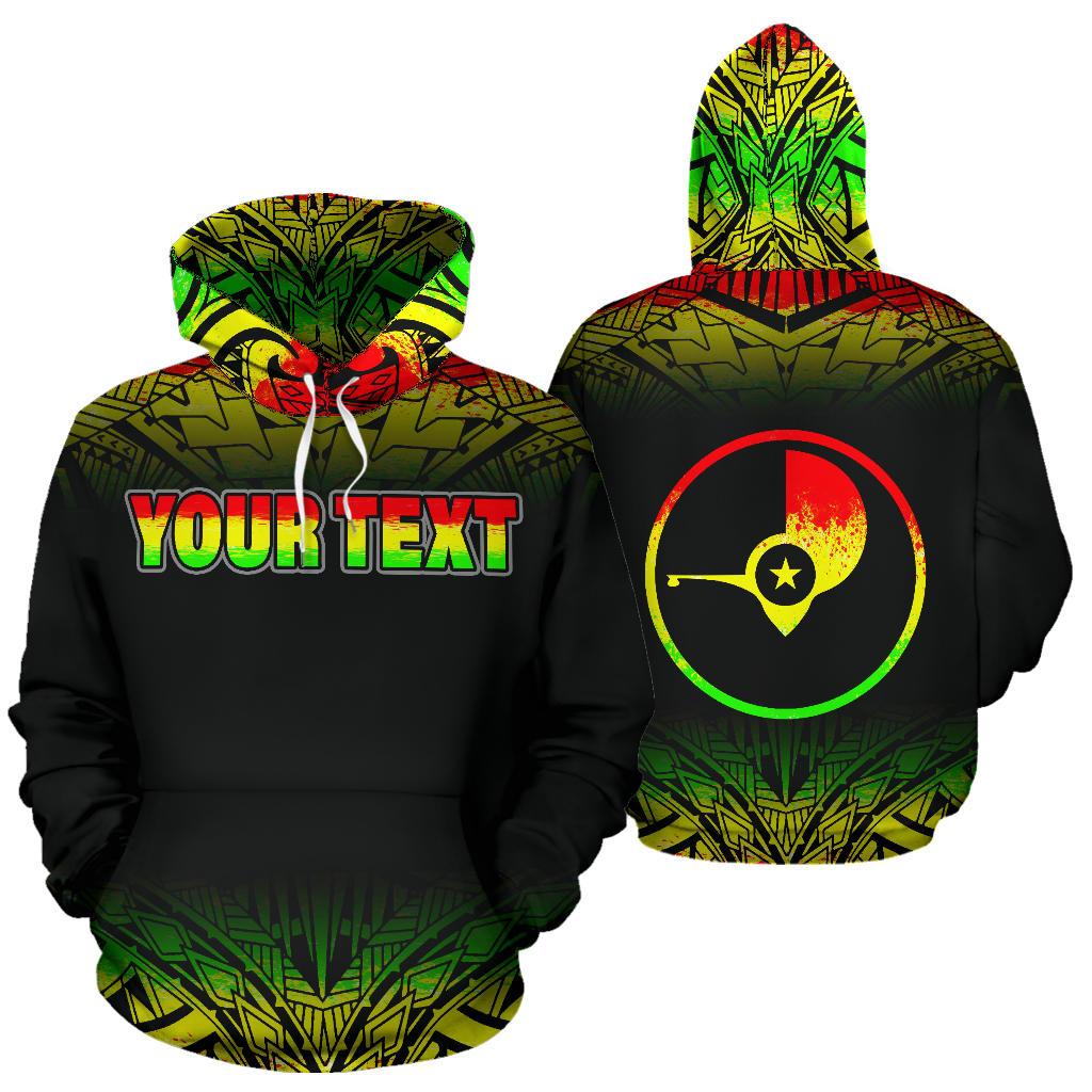 Yap All Over Custom Hoodie Micronesian Reggae Fog Unisex Reggae - Polynesian Pride