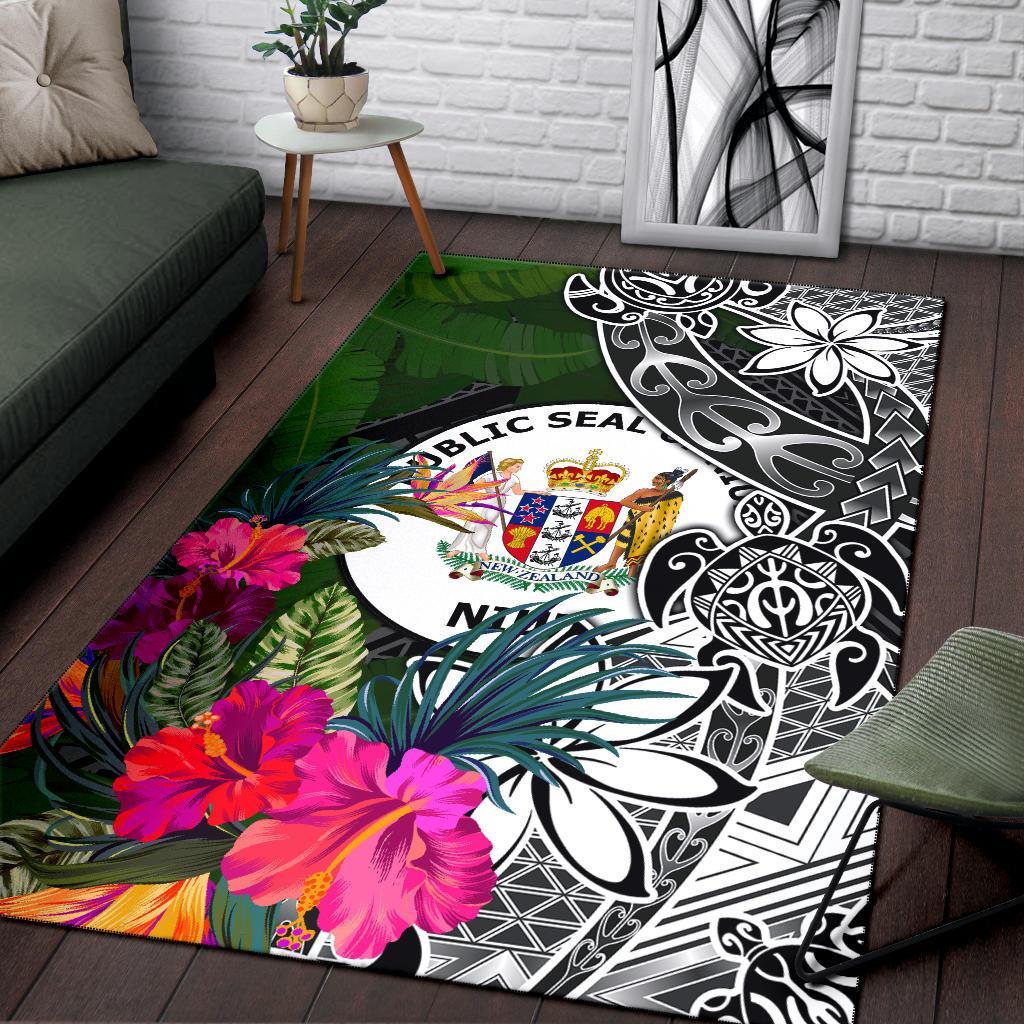 Niue Area Rug - Turtle Plumeria Banana Leaf - Polynesian Pride
