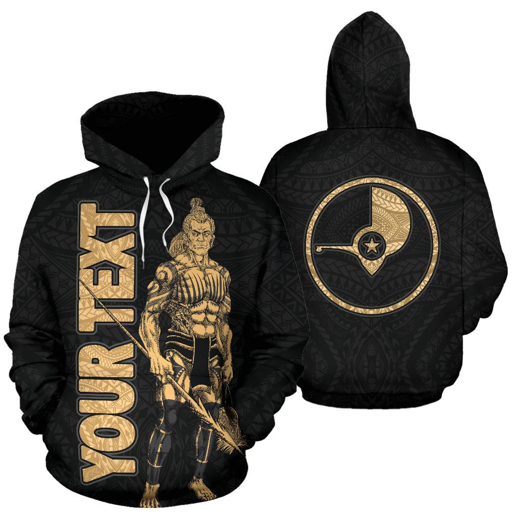 Yap Custom Hoodie Micronesia Yapese Warrior Gold Unisex Gold - Polynesian Pride