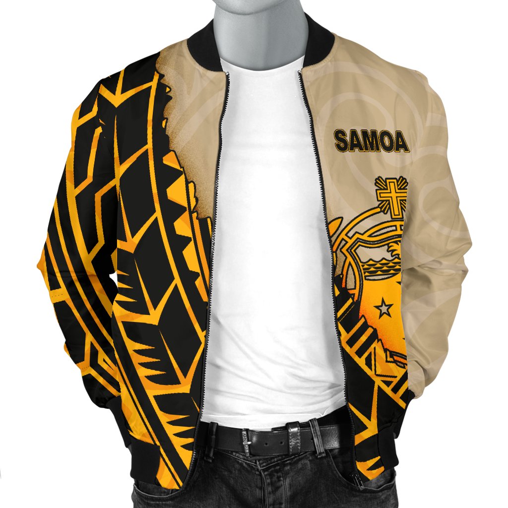 Samoa Men's Bomber Jacket - Polynesian Wild Style - Polynesian Pride