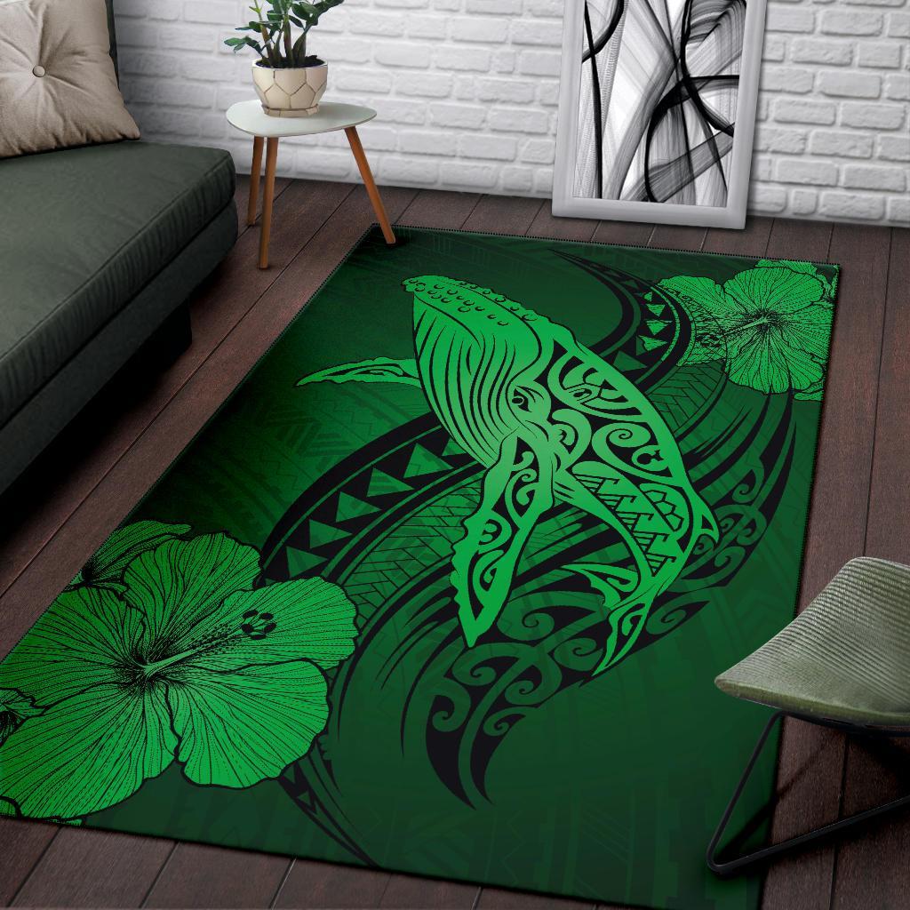 Hawaii Polynesia Whale Hibiscus - Green - Polynesian Pride