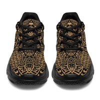 Polynesian Lauhala Mix Gold Chunky Sneakers - Polynesian Pride