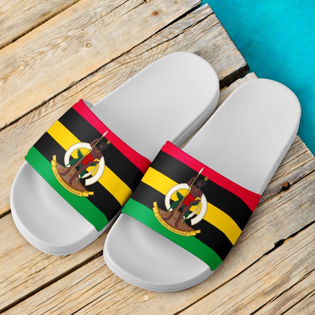Vanuatu Sandals - Coat of arms of Vanuatu White - Polynesian Pride
