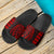 Hawaiian Polynesian Tribal Slide Sandals Red Black - Polynesian Pride