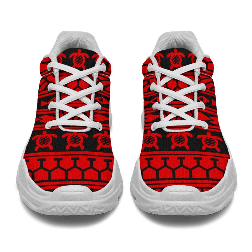 Polynesian tattoo tribal Red Chunky Sneakers - Polynesian Pride