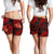 Tonga Polynesian Women Shorts - Red Plumeria - Polynesian Pride