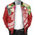 The Philippines Men's Bomber Jacket - Summer Plumeria (Red) - Polynesian Pride