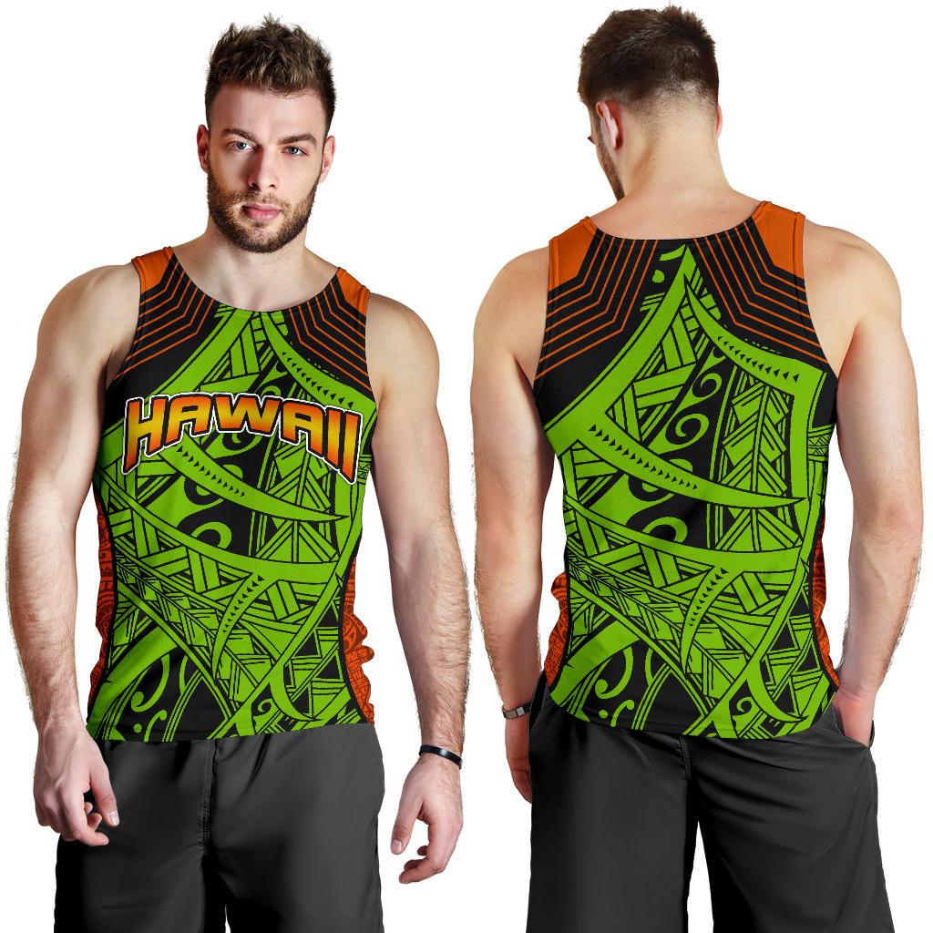 Polynesian Hawaii Men's Tank Top - Tribal Wave - Polynesian Pride