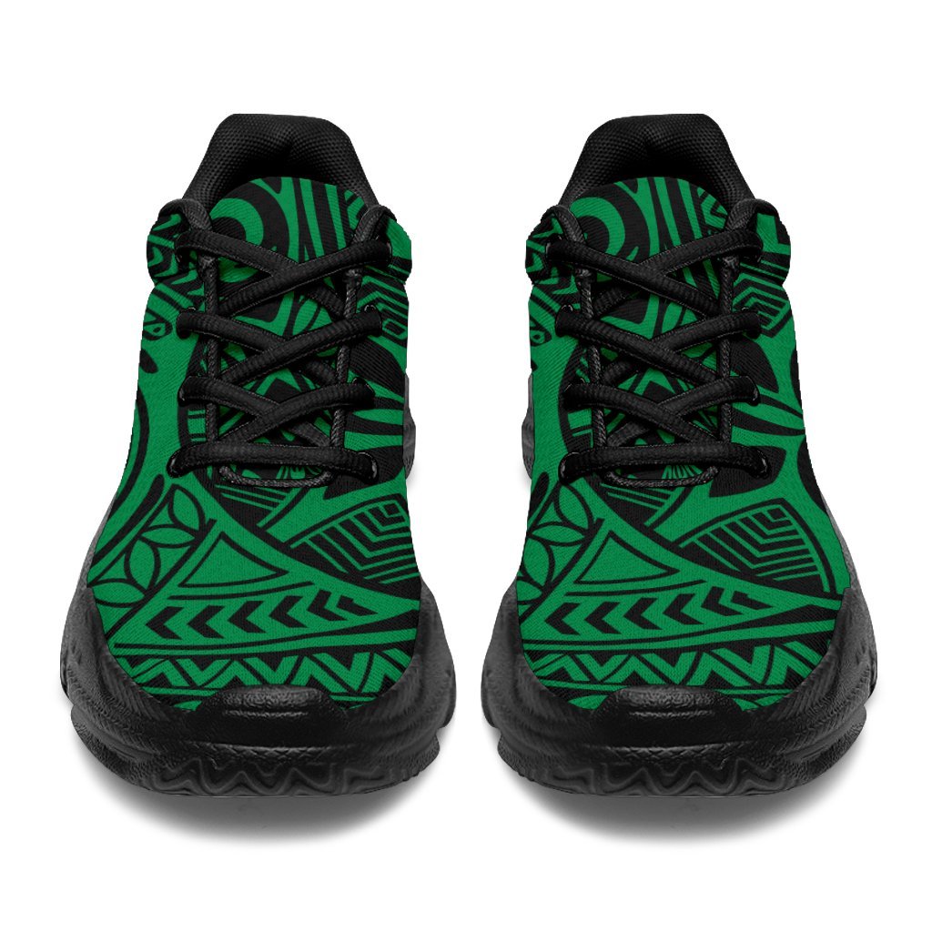 Polynesian Hawaiian Style Tribal Tattoo Green Chunky Sneakers - Polynesian Pride