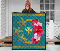 Hawaiian Turtle Tropical Polynesian - Premium Quilt - Azga Style - Polynesian Pride