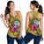 Guam Polynesian Women's Racerback Tank - Floral With Seal Gold - Polynesian Pride