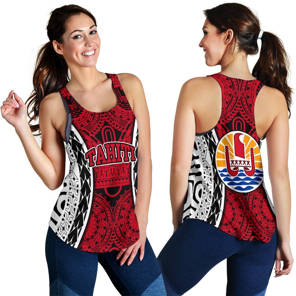 Tahiti Special Women's Racerback Tank Top A0 Black - Polynesian Pride