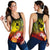 Tonga Women's Racerback Tank - Humpback Whale with Tropical Flowers (Yellow) Black - Polynesian Pride