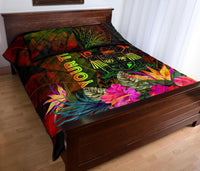 Fiji Polynesian Personalised Quilt Bed Set - Hibiscus and Banana Leaves - Polynesian Pride