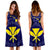 Hawaii Women's Dress - Hawaii Kanaka Maoli And Map ( Blue) - Polynesian Pride