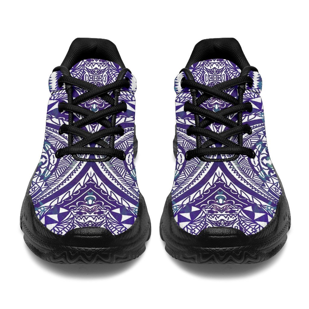 Polynesian Symmetry Gardient Violet Chunky Sneakers - Polynesian Pride
