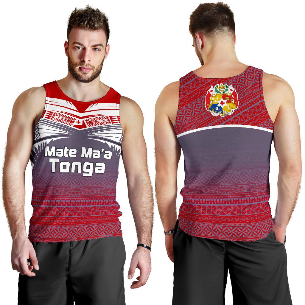 Tonga Polynesian Tank Top - White Tattoo - Polynesian Pride