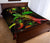 Samoa Polynesian Quilt Bed Set - Turtle With Blooming Hibiscus Reggae - Polynesian Pride