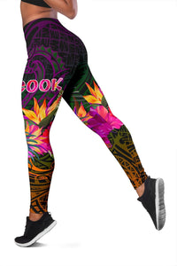 Cook Islands Polynesian Women's Leggings - Summer Hibiscus - Polynesian Pride