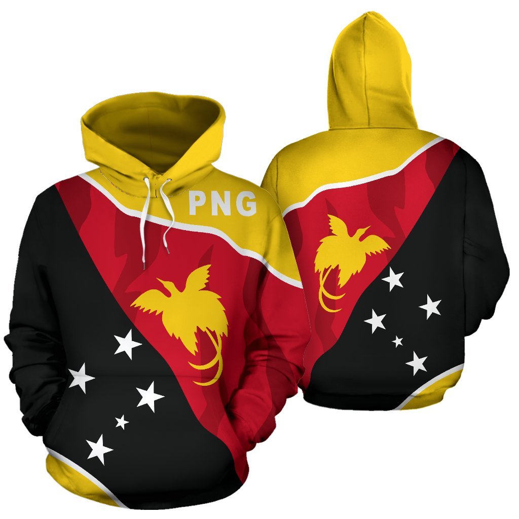 Papua New Guinea Hoodie Papua New Guinea Flag Unisex Black - Polynesian Pride
