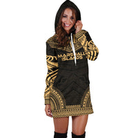 Marshall Islands Women's Hoodie Dress - Polynesian Gold Chief - Polynesian Pride