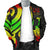 Fiji Polynesian Men Bomber Jacket - Reggae Tentacle Turtle Crest - Polynesian Pride