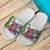 American Samoa Custom Personalised Slide Sandals White - Turtle Plumeria Banana Leaf - Polynesian Pride