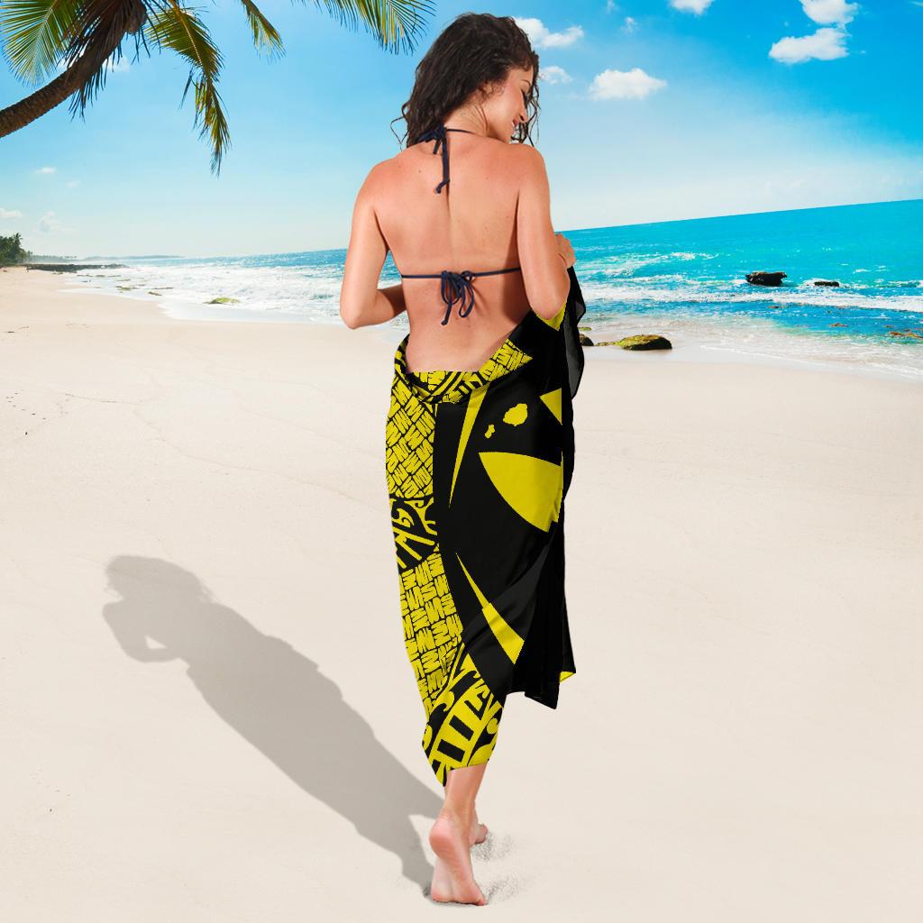 Kanaka Maoli Map Sarong Yellow - Circle Style - Polynesian Pride